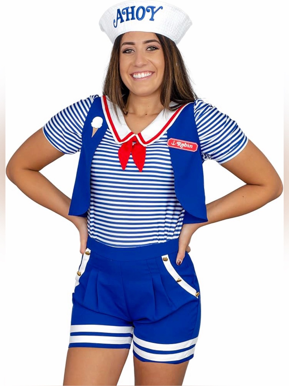 Stranger Things Robin Scoops Ahoy Halloween Costume Size L/XL